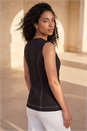 Black Contrast Stitch Waistcoat, Image 3 of 4