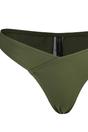 Khaki V Cut High Leg Minimal Bikini Bottom with Contoured Fit, Image 2 of 4