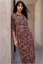 Chocolate Petite Floral Midi Dress, Image 3 of 4