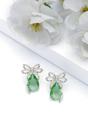 Green Charming Green Drop Earrings, Image 2 of 4