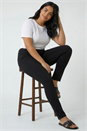Black Curve Elastic Waist Stretch Denim Jegging, Image 2 of 5