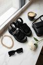  Lily Womens Chunky Platform Buckle Sandals, Image 3 of 8