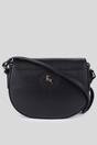 Black 'Borsa della Moda' Real Leather Saddle Crossbody Bag, Image 3 of 4