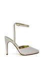 Ivory XY LONDON Ivory 'Liliane' 2 Part Pointed Toe Satin Shoes Stiletto Heel, Image 1 of 5