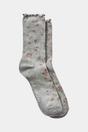 Light Pink Four-Pair "Briar Rose Pinks & Greens" Cotton Sock Gift Box, Image 3 of 6