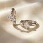 Silver Small Diamond Huggie Minimalist Silver Hoop Earrings, Image 1 of 4