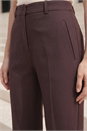 Dark Brown Straight Leg Trousers, Image 4 of 5