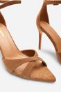 Tan 'Odette' Pointed Open Toe Strappy Heels, Image 5 of 6