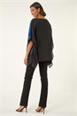 Blue Ombre Sequin Mesh Chiffon Top, Image 3 of 5