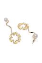 Yellow Dainty Yellow Swirl Drop Earrings, Image 3 of 4