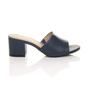 Navy Blue AJVANI Navy Blue Mid Block Heel Peep Toe Mules Sandals, Image 2 of 6