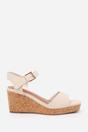 Cream Imelda Wedge Sandals With Buckle Ankle Strap, Image 2 of 5