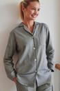Pale Green "Orkney" Herringbone Brushed Cotton Pyjama Set, Image 2 of 2
