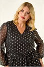 Black Curve Polka Dot Dress, Image 5 of 6