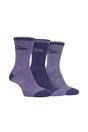 Purple 3 Pack Lightweight Cotton Hiking Socks, Image 1 of 5