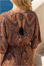 ORANGE Paisley Boho Print Maxi Dress , Image 4 of 4