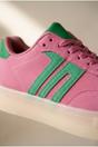 Pink iKrush Pink Genevieve Suede Effect Two Tone Trainers, Image 2 of 4