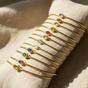 Gold 18ct Gold Plated Aquamarine March Birthstone Bangle, Image 4 of 5