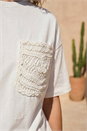 Ivory  Textured Pocket T-Shirt, Image 4 of 4