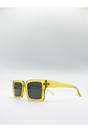 Yellow Square Crystal Frame Sunglasses, Image 4 of 6