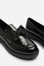 Black Kinley Chunky Bow Detail Patent Loafers, Image 5 of 6