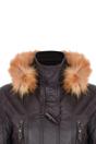 Brown Lamb Leather Parka Fur Hood Jacket, Image 6 of 6