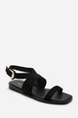 Black Canopy Cross Over Strap Sandal, Image 3 of 6