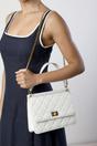 Cream Arisbeth Quilted Cross Body Shoulder Bag, Image 6 of 6