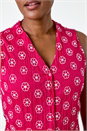 Cerise Floral Embroidered Cotton Crinkle Blouse, Image 5 of 5