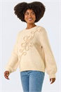 Ivory  Cornelli Floral Knit Jumper, Image 4 of 6