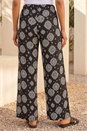 Black Petite Printed Texture Stretch Trouser, Image 3 of 4