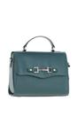 Green Real Leather Flap Over Handbag, Image 1 of 4