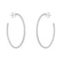 Silver Sterling Silver Large Stud Hoop Earring With Interior Gemstones, Image 1 of 1
