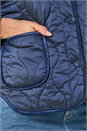 Navy  Two Tone Crew Neck Jacket , Image 4 of 4