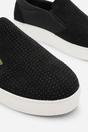 Black 'Galia' Zip Detail Trainer with Diamante Toe, Image 4 of 6