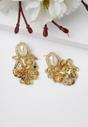 Gold Silver-Coloured Beaded Earrings, Image 2 of 5