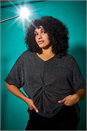 Silver Curve Twist Front Glitter Stretch Tunic Top, Image 2 of 7