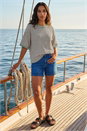 Black Oversized Boxy Stripe T-Shirt, Image 2 of 4