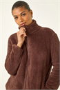 Chocolate Soft Sherpa Fleece Jacket, Image 5 of 6
