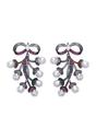 Purple Diva Bow Shaped Grapevine Drop Earrings, Image 1 of 5