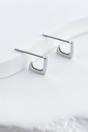 Silver Sterling Silver Geometic C-Cut Studs, Image 1 of 2