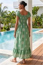 Sage Broderie Shirred Maxi Dress, Image 2 of 4