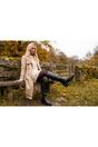 Black iKrush Black Aurelia Zip Up Knee High Boots, Image 4 of 8