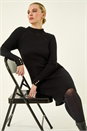 Black Petite Knitted Midi Dress, Image 1 of 5