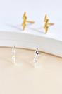 Gold Mia Gioielli Gold Sterling Silver Lightning Bolt Stud Earrings, Image 1 of 2