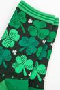 Green Irish Shamrock Bamboo Socks, Image 2 of 4