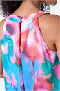 Pink Petite Floral Print Halter Neck Top, Image 5 of 5