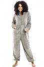 Grey Supersoft Hooded Onesie, Image 1 of 6