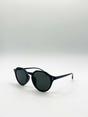 Black Classic Preppy Plastic Frame Sunglasses, Image 3 of 5