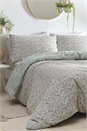 Pale Green Super King Size Yasmina Duck Egg Duvet Cover Set, Image 2 of 2
